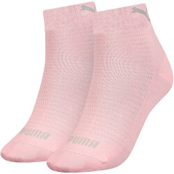 2er Pack PUMA Quarter Socken Damen pink 35-38