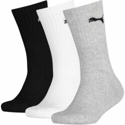 3er Pack PUMA Sportsocken Kinder grey/white/black 27-30