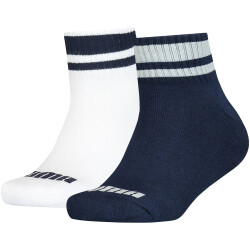 2er Pack PUMA Clyde Kinder Quarter Socken blue/white 27-30