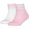 2er Pack PUMA Clyde Kinder Quarter Socken pink/white 27-30