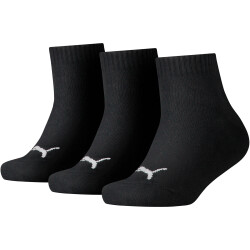 3er Pack PUMA Kinder Quarter Socken black 23-26