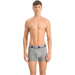 2er Pack PUMA Basic Boxershorts blue / grey melange (036) S