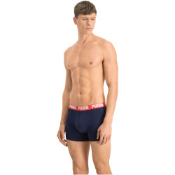 2er Pack PUMA Basic Boxershorts blue / grey melange (036) S