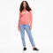 PUMA Essentials Logo Hoodie Fleece Damen salmon rose XS