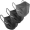 3er Pack UYN Community Mask Sportmaske Mund-Nasen-Bedeckung Herren black/grey M