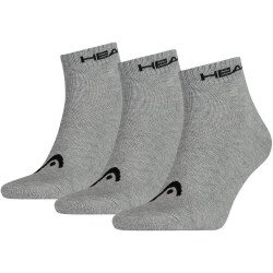 3er Pack HEAD Quarter Socken grey 39-42