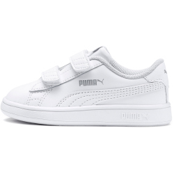 PUMA Smash v2 Leder Baby-Sneaker mit Klettverschluss PUMA white/PUMA white 22