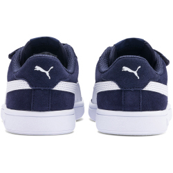 PUMA Smash v2 Suede PS Kinder Sneaker mit Klettverschluss peacoat/puma white 31