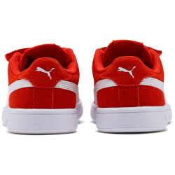 PUMA Smash v2 Suede PS Kinder Sneaker mit Klettverschluss high risk red/puma white 34