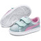 PUMA Smash v2 Glitz Glam Baby-Sneaker mit Klettverschluss fair aqua/pale pink/puma silver/puma white 21