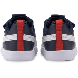PUMA Courtflex v2 Baby-Sneaker mit Klettverschluss peacoat/high risk red 22