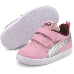 PUMA Courtflex v2 Baby-Sneaker mit Klettverschluss pale...