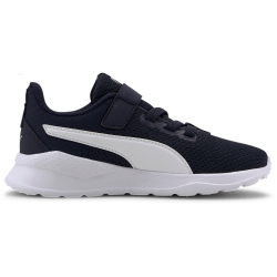 PUMA Anzarun Lite AC PS Kinder Sneaker mit Klettverschluss peacoat/puma white 31