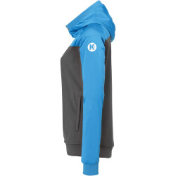Kempa Prime Multi Trainingsanzug mit Kapuze Damen anthrazit/kempablau XL