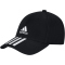 adidas Baseball 3-Streifen Twill Cap black/white/white
