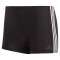 adidas Fit 3-Streifen Boxer Badehose schwarz/weiß 0 (XXS)