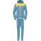 Kempa Emotion 2.0 Trainingsanzug mit Kapuze Damen dove blau/limonengelb XS