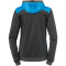 Kempa Emotion 2.0 Trainingsanzug mit Kapuze Damen anthrazit/kempablau XS