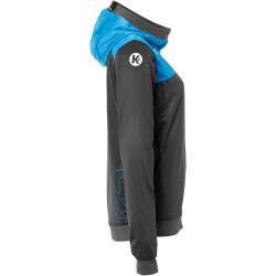 Kempa Emotion 2.0 Trainingsanzug mit Kapuze Damen anthrazit/kempablau L