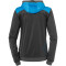 Kempa Emotion 2.0 Trainingsanzug mit Kapuze Damen anthrazit/kempablau L