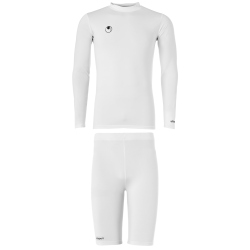 uhlsport Set Funktionsshirt+Funktionshose wei&szlig; XL