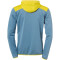 Kempa Emotion 2.0 1/4-Zip Trainingsanzug dove blau/limonengelb 116