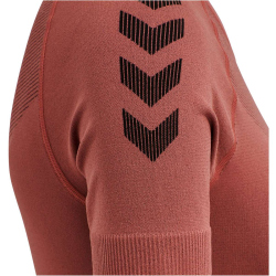 hummel First Seamless kurzarm Funktionsshirt Damen marsala XS/S