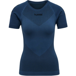 hummel First Seamless kurzarm Funktionsshirt Damen dark denim XL/XXL