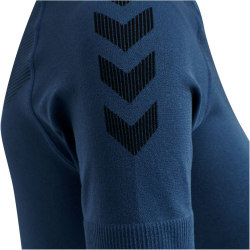 hummel First Seamless kurzarm Funktionsshirt Damen dark denim XL/XXL