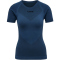 hummel First Seamless kurzarm Funktionsshirt Damen dark denim XL/XXL