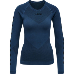 hummel First Seamless langarm Funktionsshirt Damen dark denim XL/XXL