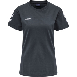 hummel GO Baumwoll T-Shirt Damen kurzarm india ink XS