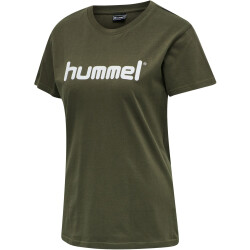 hummel GO Baumwoll Logo T-Shirt Damen kurzarm grape leaf XS