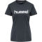 hummel GO Baumwoll Logo T-Shirt Damen kurzarm india ink XS