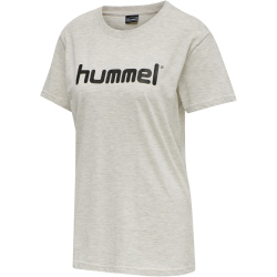 hummel GO Baumwoll Logo T-Shirt Damen kurzarm egret...