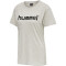 hummel GO Baumwoll Logo T-Shirt Damen kurzarm egret melange XS