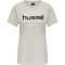 hummel GO Baumwoll Logo T-Shirt Damen kurzarm egret melange XS