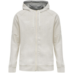 hummel GO Baumwoll Kapuzenjacke Herren egret melange S