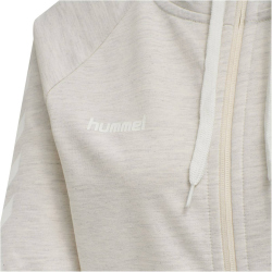 hummel GO Baumwoll Kapuzenjacke Damen egret melange XS