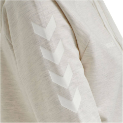 hummel GO Baumwoll Kapuzenjacke Damen egret melange XS