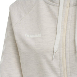 hummel GO Baumwoll Kapuzenjacke Damen egret melange S
