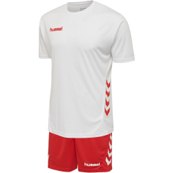 hummel Promo Duo Trikotset Kinder white/true red 164