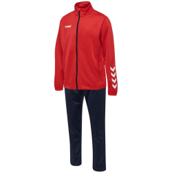 hummel Promo Poly Trainingsanzug Kinder true red/marine 128