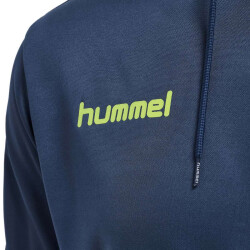 hummel Promo Poly Hoodie Herren dark denim/lime punch S