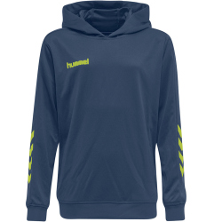 hummel Promo Poly Hoodie Herren dark denim/lime punch L