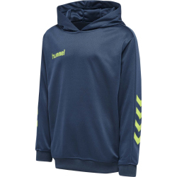 hummel Promo Poly Hoodie Kinder dark denim/lime punch 164