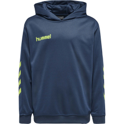 hummel Promo Poly Hoodie Kinder dark denim/lime punch 164