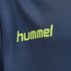 hummel Promo Poly Hoodie Kinder dark denim/lime punch 164