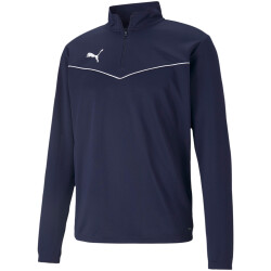 PUMA teamRISE 1/4-Zip Top peacoat/puma white L