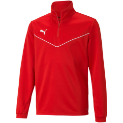 PUMA teamRISE 1/4-Zip Top Kinder 01 - PUMA red/PUMA white 164